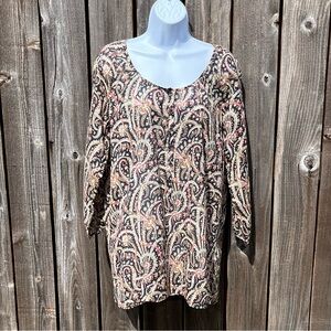 J. Crew paisley top tunic size small